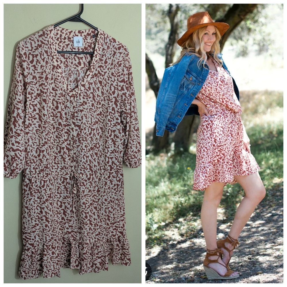 Cabi sienna oversized peasant hippie style dress